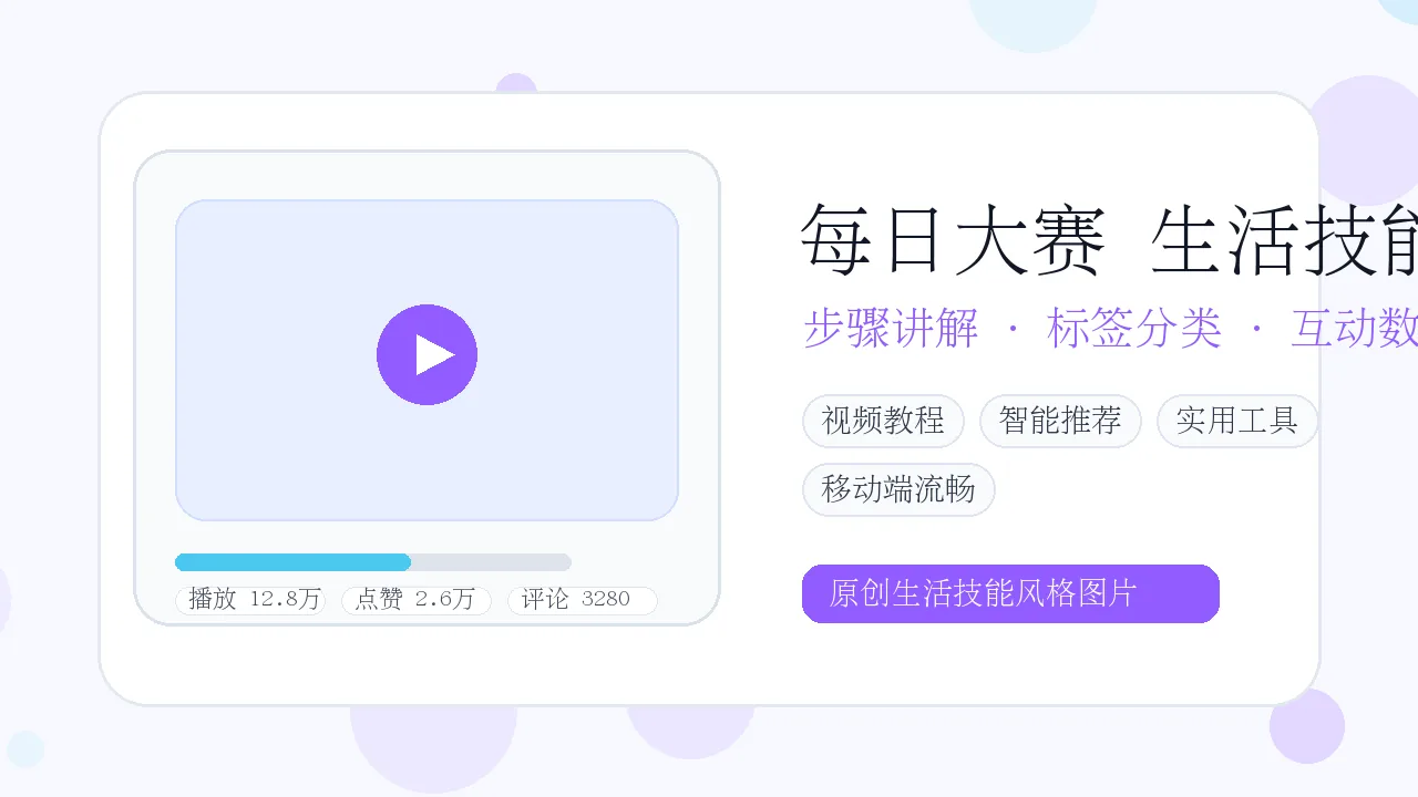 每日大赛生活技能视频教程图片